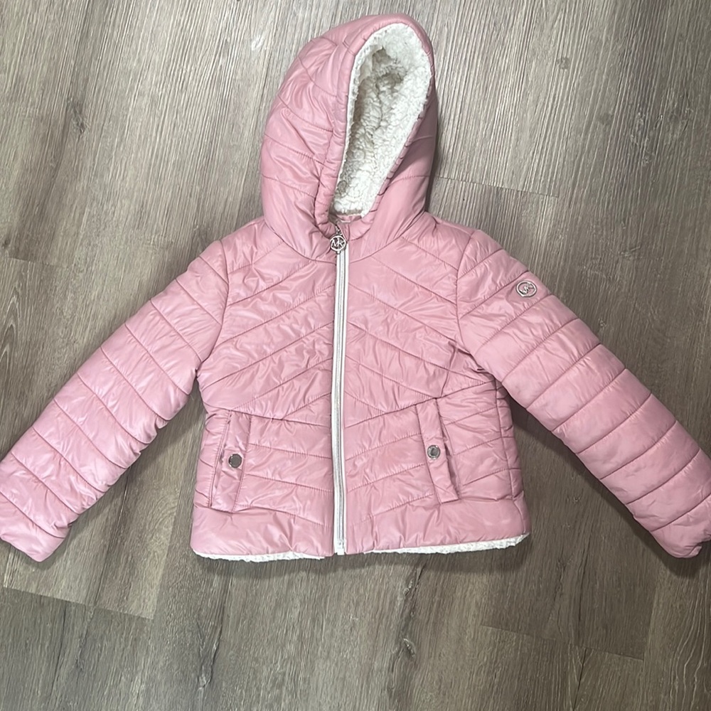 Michael Kors pink puffer coat